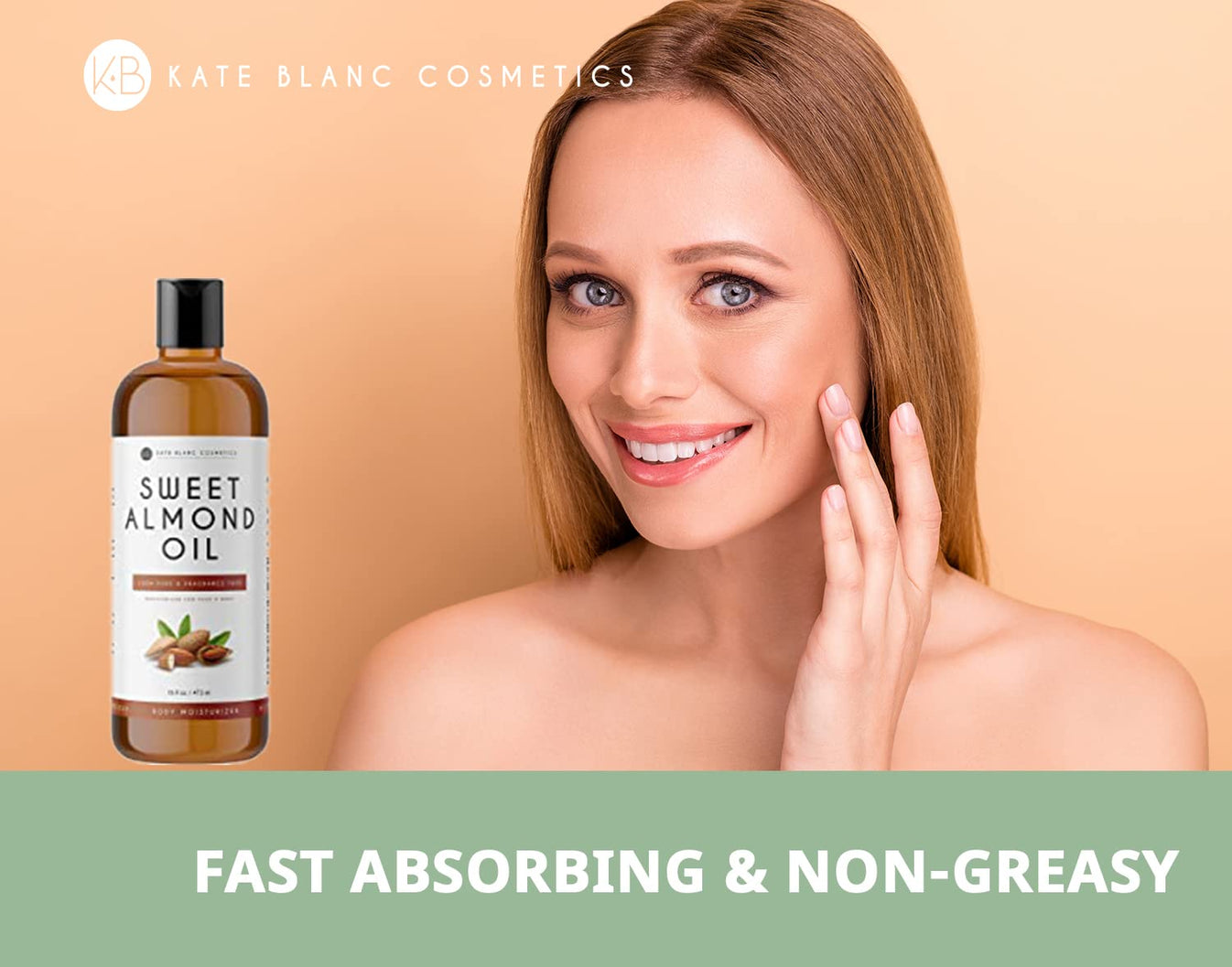 Sweet Almond Oil 16oz Kate Blanc Cosmetics